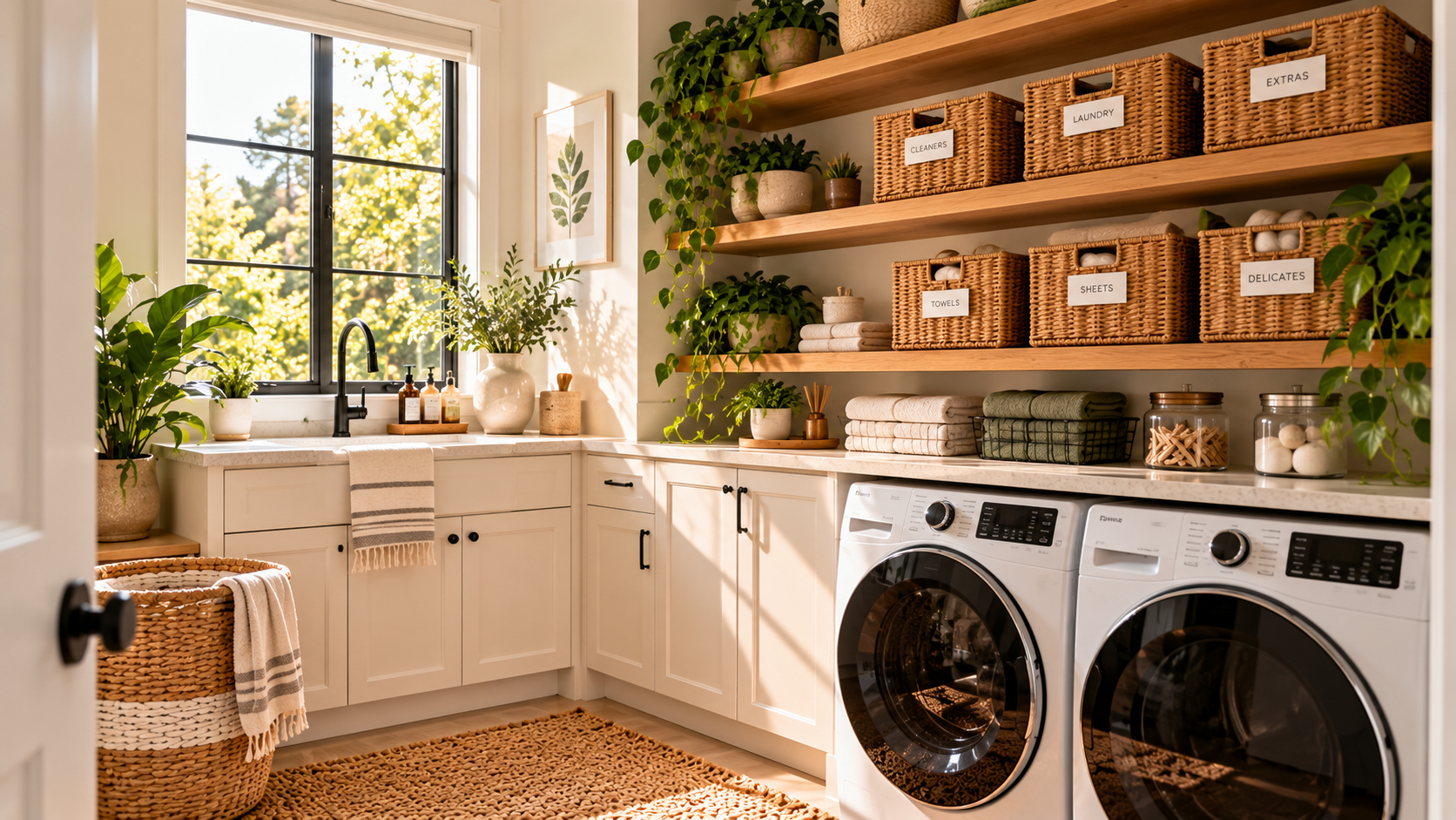 Organized move-in home space